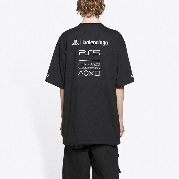 Футболка Balenciaga x PlayStation Boxy, черный — фото 4