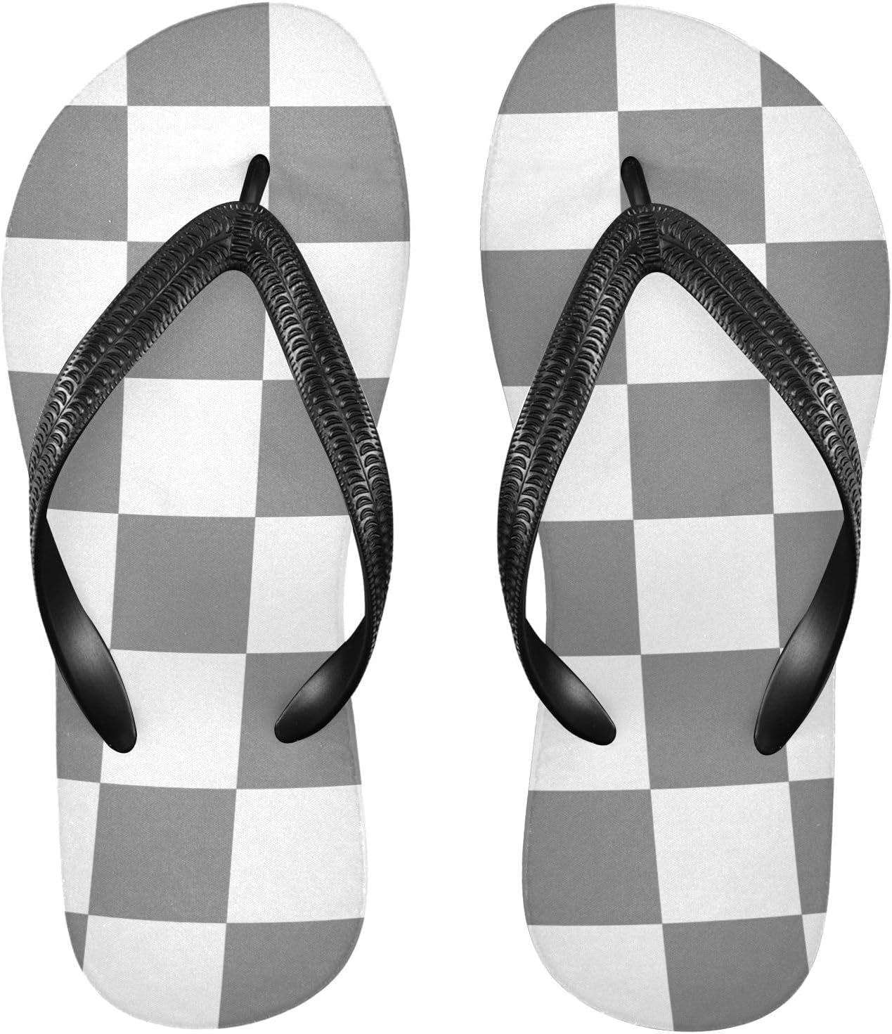 

Женские и мужские шлепанцы SPRIPORT в клетку, удобные повседневные вьетнамки с мягкой подошвой и противоскользящей резиновой подошвой, плоские сандалии для прогулок, летнего пляжа, серый
