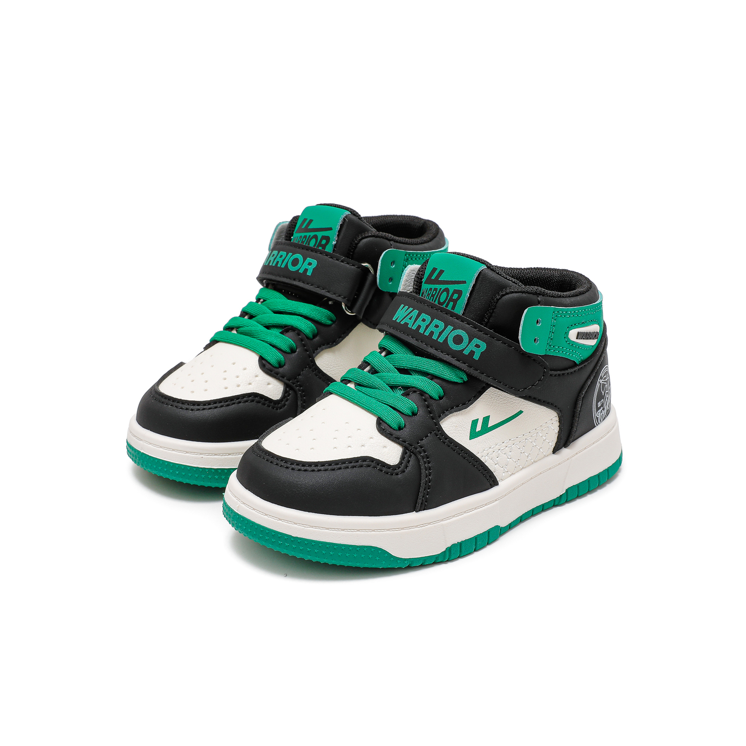 Slip Resistant Anti Kick Abrasion Resistant Mid top Skateboard Shoes Kids WARRIOR, бежевый/красный/золотой — фото 4