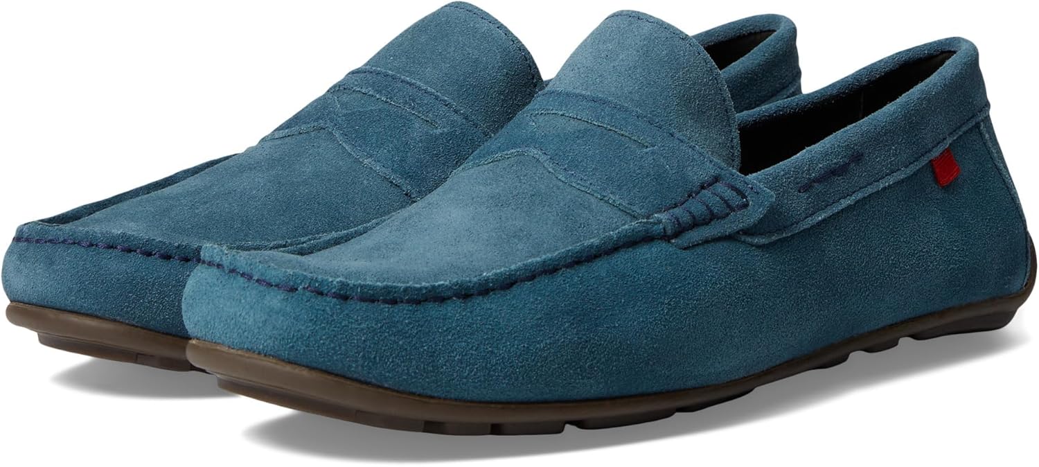 

Мужские кожаные повседневные лоферы с пенни Marc Joseph New York, синий