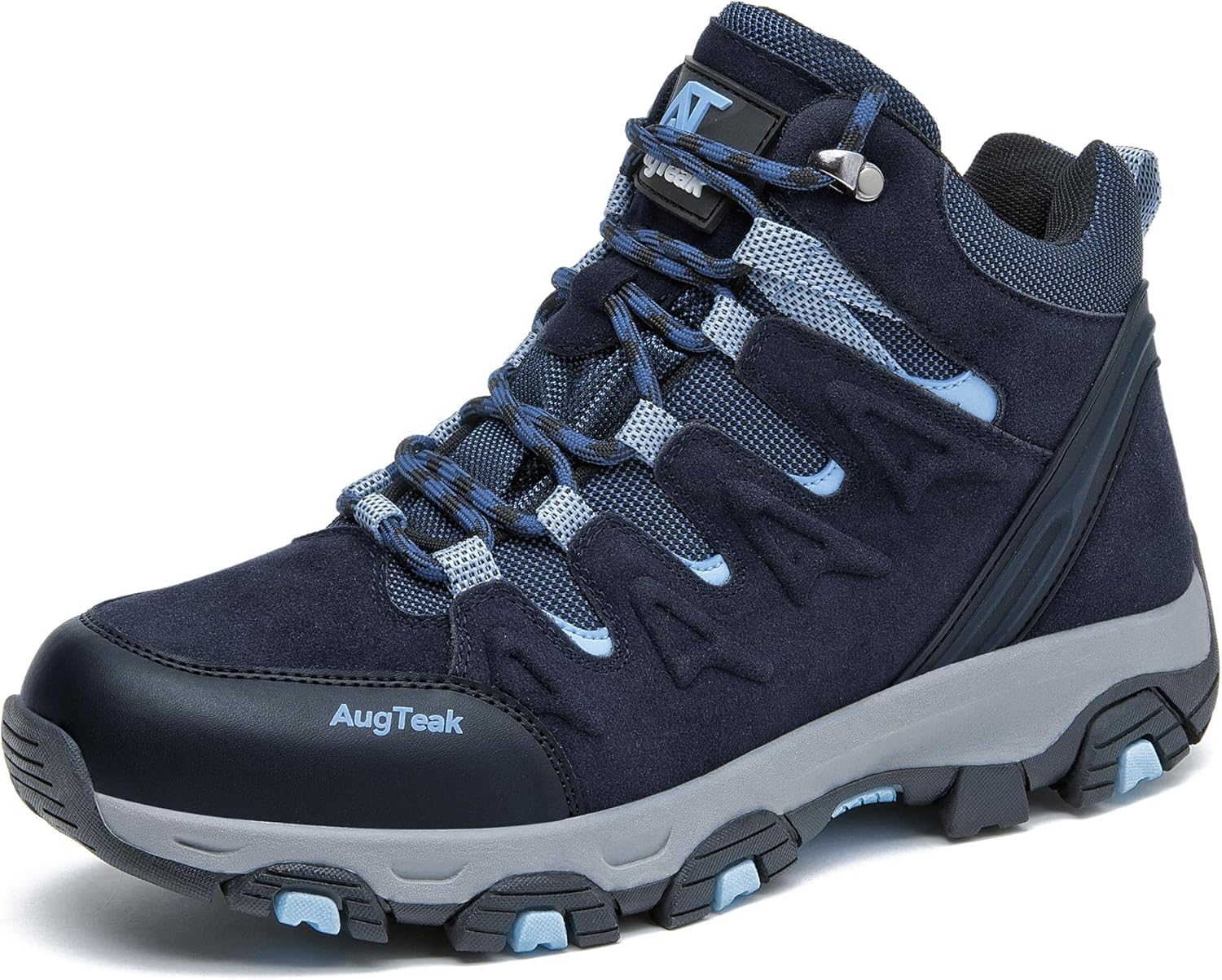 

Мужские водонепроницаемые походные ботинки для улицы, легкие ботинки на щиколотку, дышащие, удобные для трекинга и альпинизма Augteak, темно-синий
