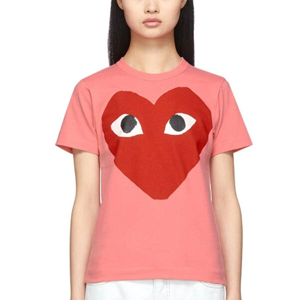 Футболка big heart t-shirt 'pink' Comme Des Garcons Play, розовый — фото 2