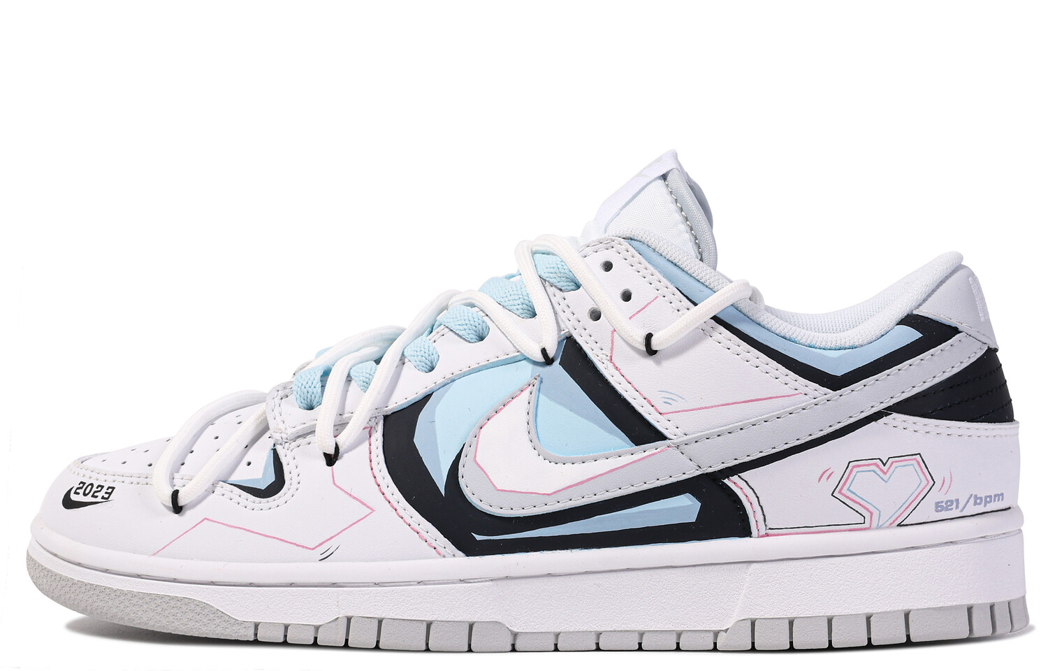 

Кроссовки Nike Dunk Skateboarding Shoes Women's Low-top White/blue, белый