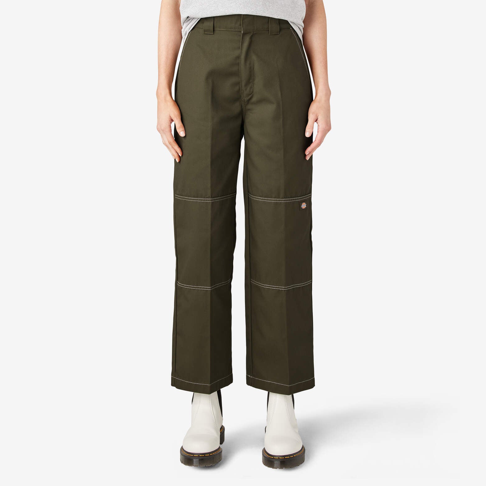 

Женские брюки свободного кроя Dickies Double Knee, цвет military green (ml)