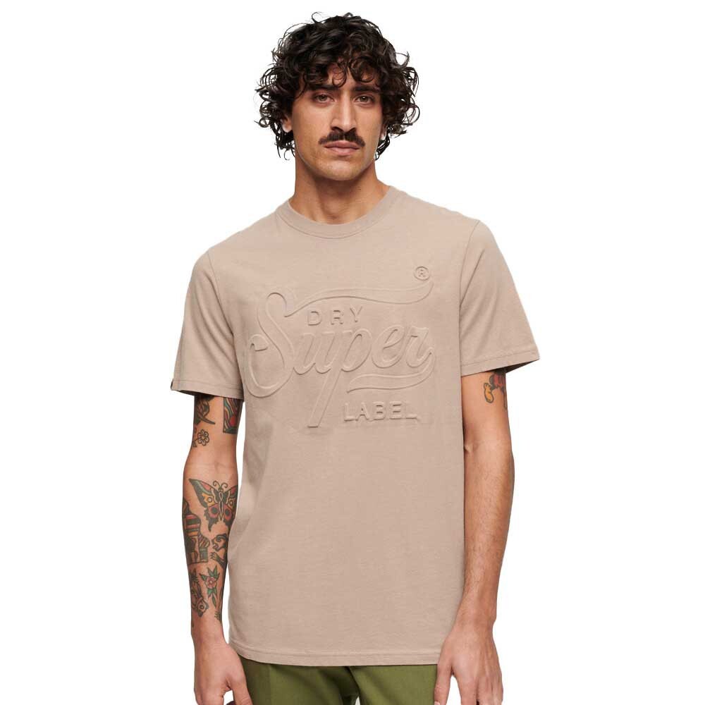 

Футболка с коротким рукавом Superdry Embossed Archive Graphic, бежевый