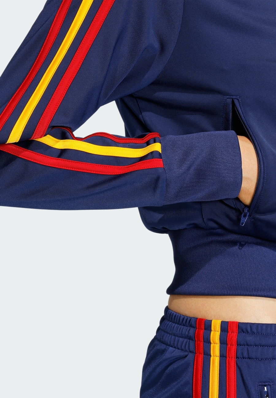 Толстовка с капюшоном на молнии ADIDAS ORIGINALS Firebird Classic, темно-синий — фото 4