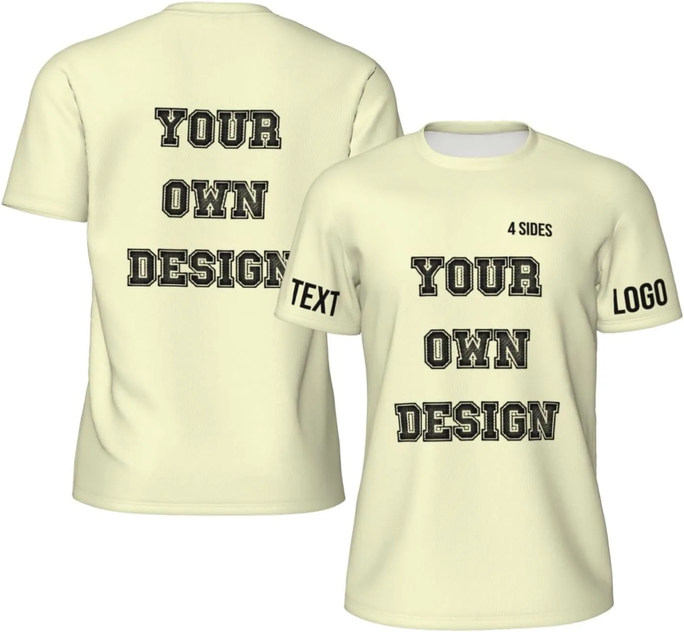 

Футболка Custom с принтом на 4 сторонах, мужская, с логотипом