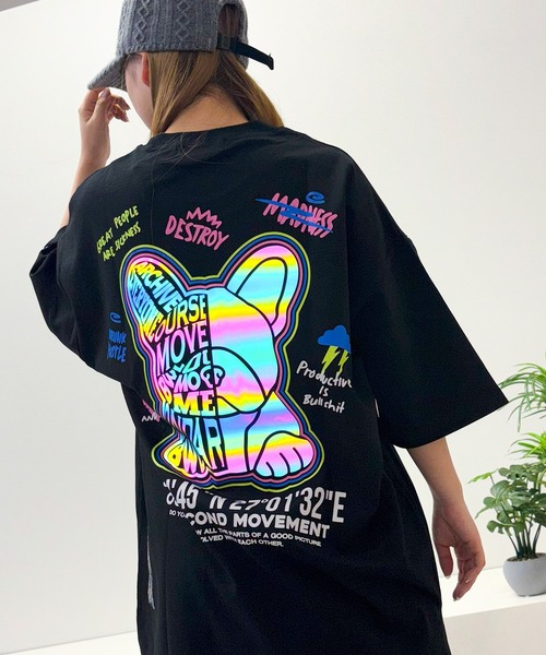 

Футболка оверсайз с отражающим покрытием 1111clothing, черный