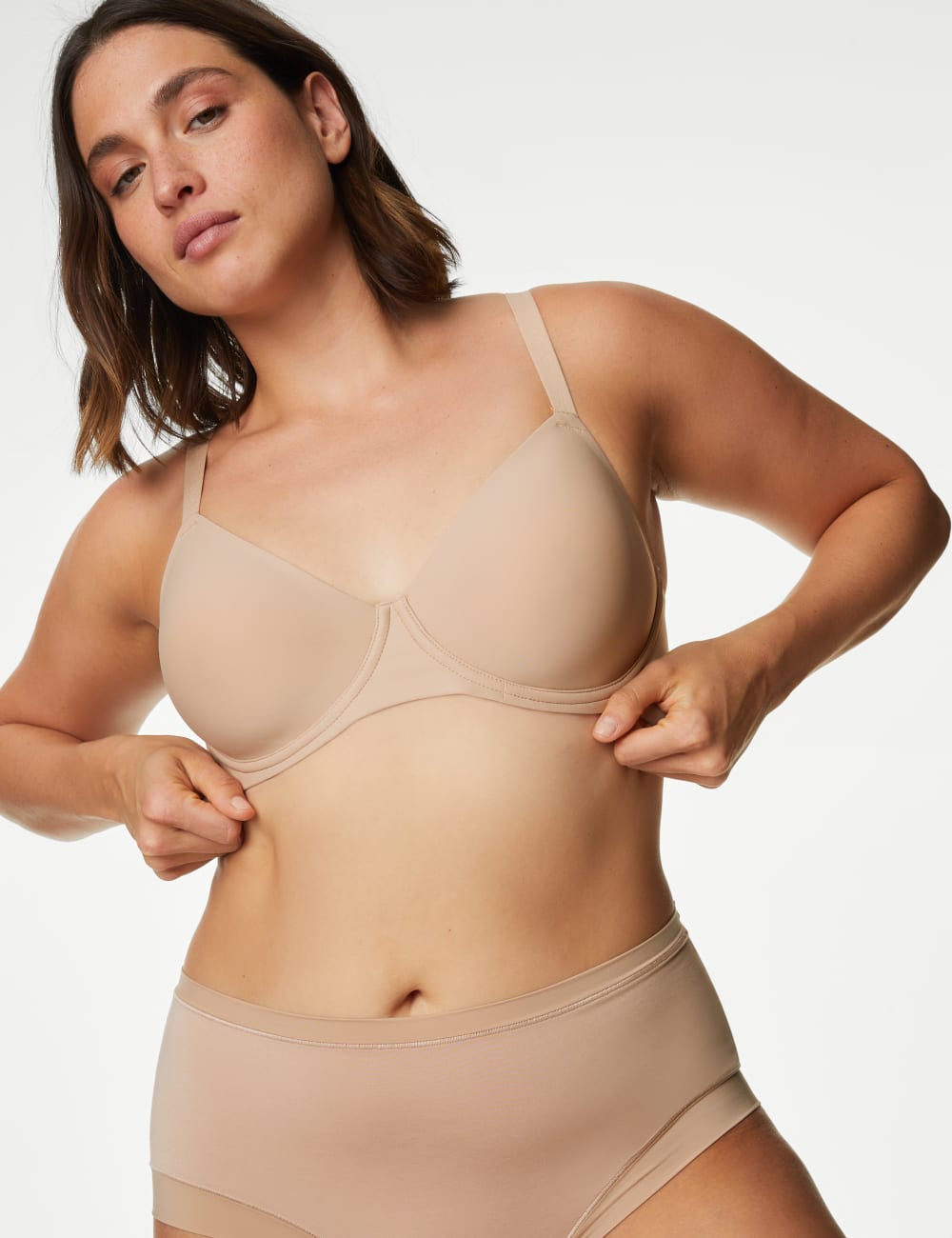 

Бюстгальтер Flexifit Invisible Wired Full-Cup Bra AE Body by Marks & Spencer, розовый кварц