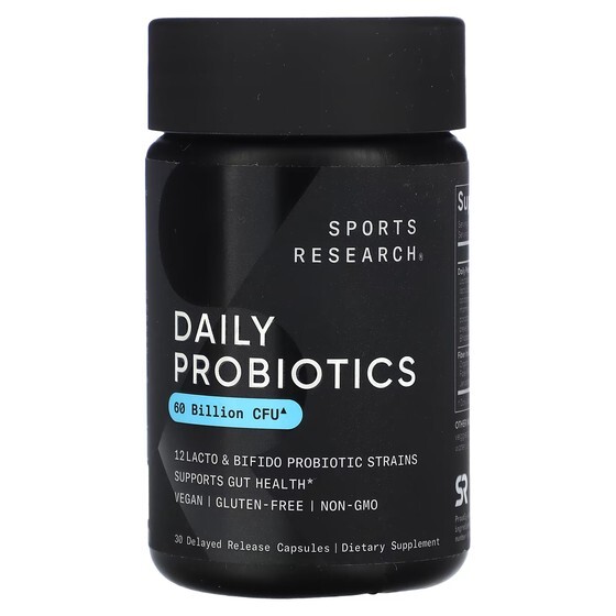 

Добавка Sports Research Daily Probiotics 60 миллиардов КОЕ, 30 капсул
