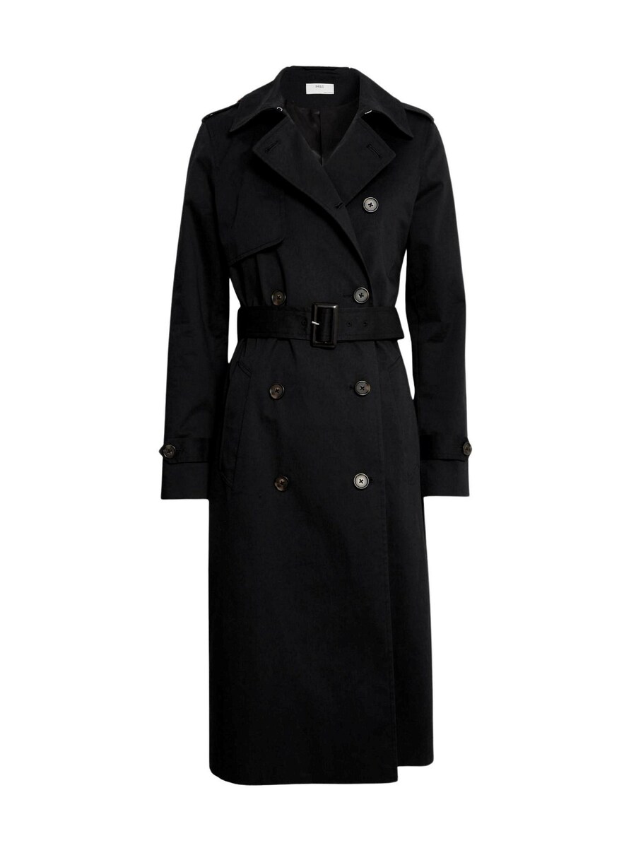 

Тренч Marks & Spencer Between-Seasons Coat, черный