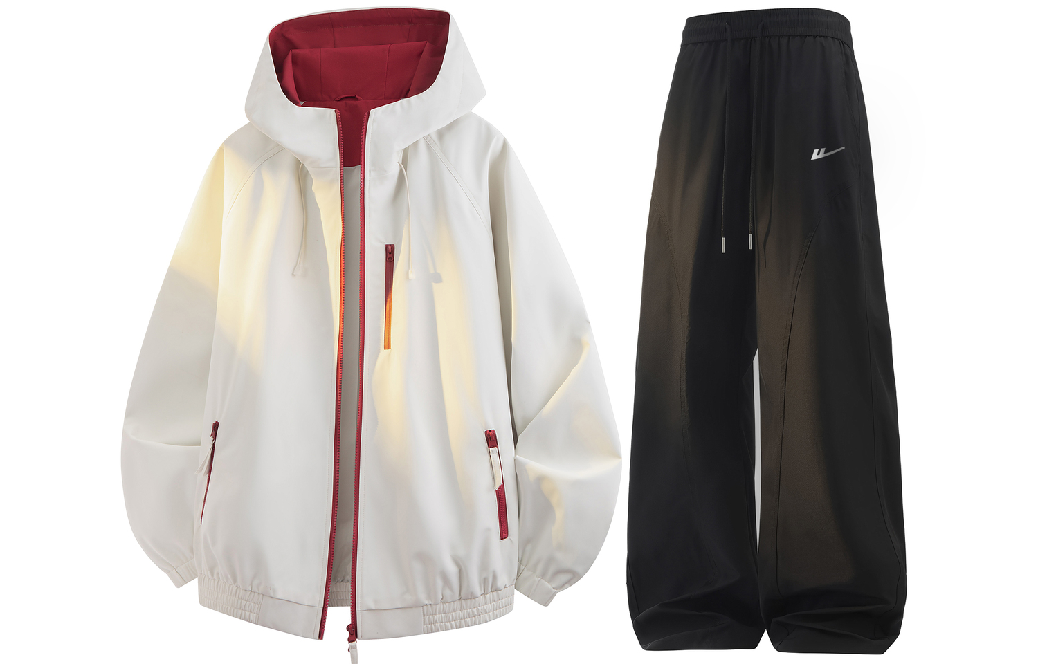 

Ветровка и брюки Unisex WARRIOR, бежевый оранжевый top+черный fleece-lined pants