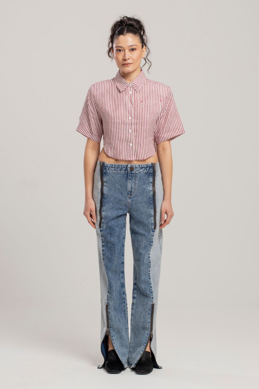 

Женские джинсы "Free Heaven" наизнанку PCFG, Blue