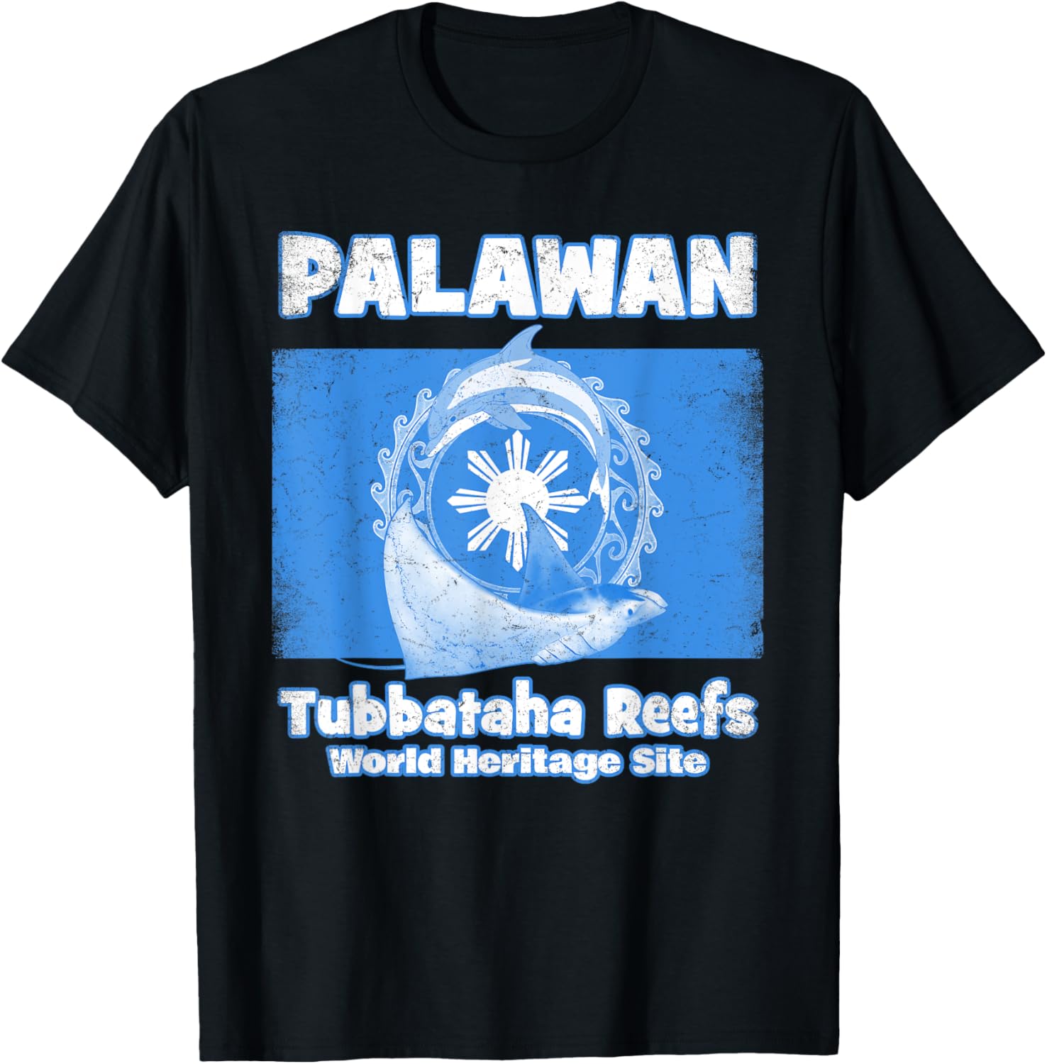

Филиппинская футболка Palawan Tabataja Leaf, черная (black 19-3911tcx), размер S Palawan Philippines Philippine Surfing