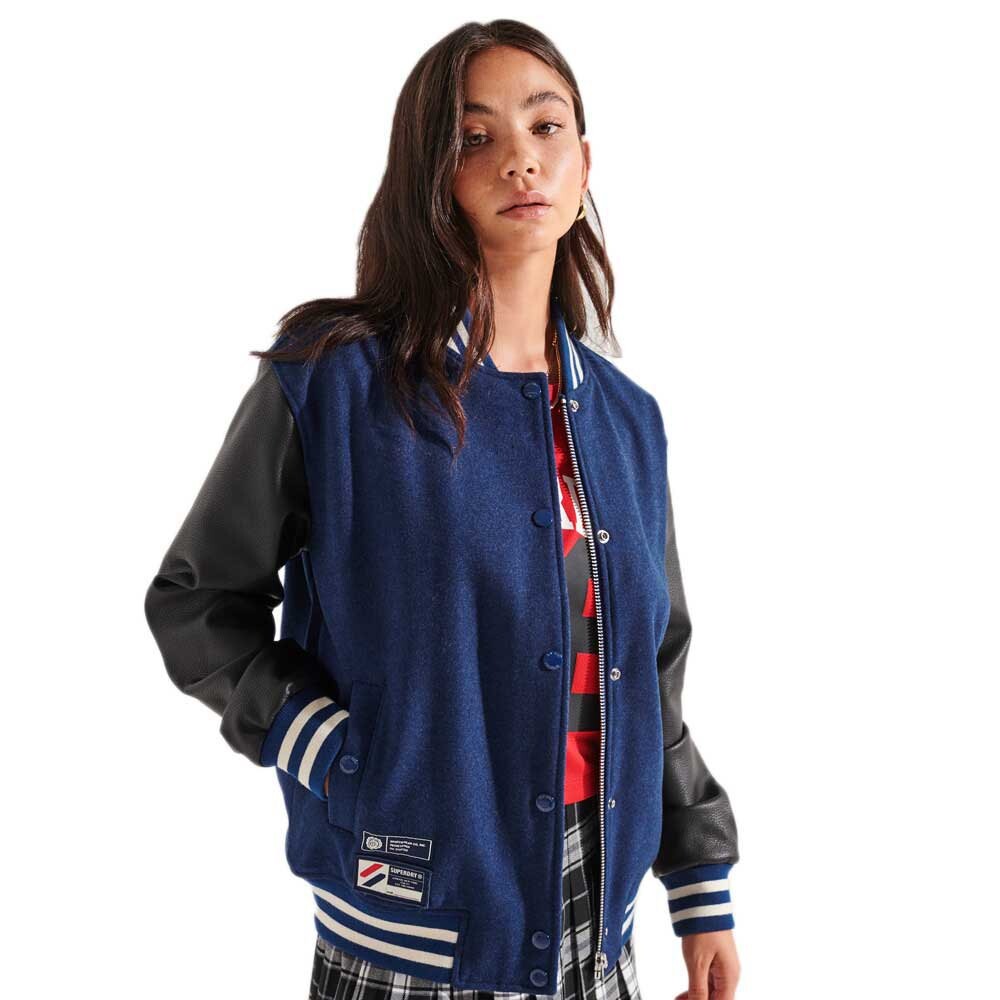 

Куртка Superdry Wool Varsity Baseball, синий