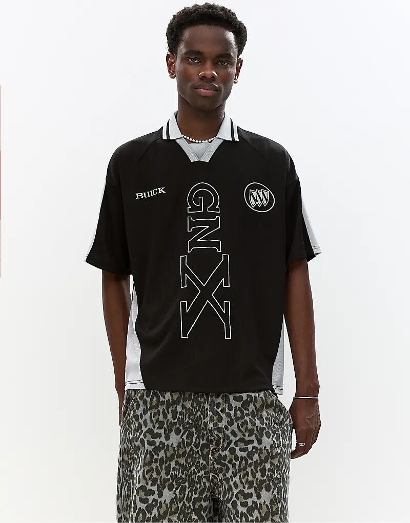 

Футболка с воротником-поло Pull&Bear GNX черного цвета