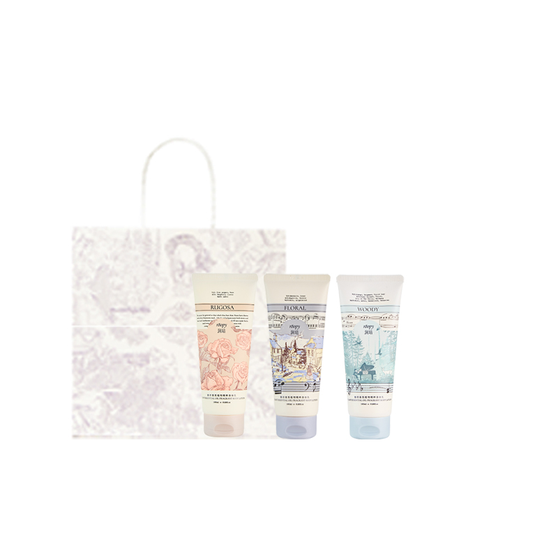 

Лосьон для тела/Крем/Спрей Unisex Roopy, 150ml*3 Pcs Floating светло-Forest+Winter Whisper+Anonymous розовый, Box Included Bag