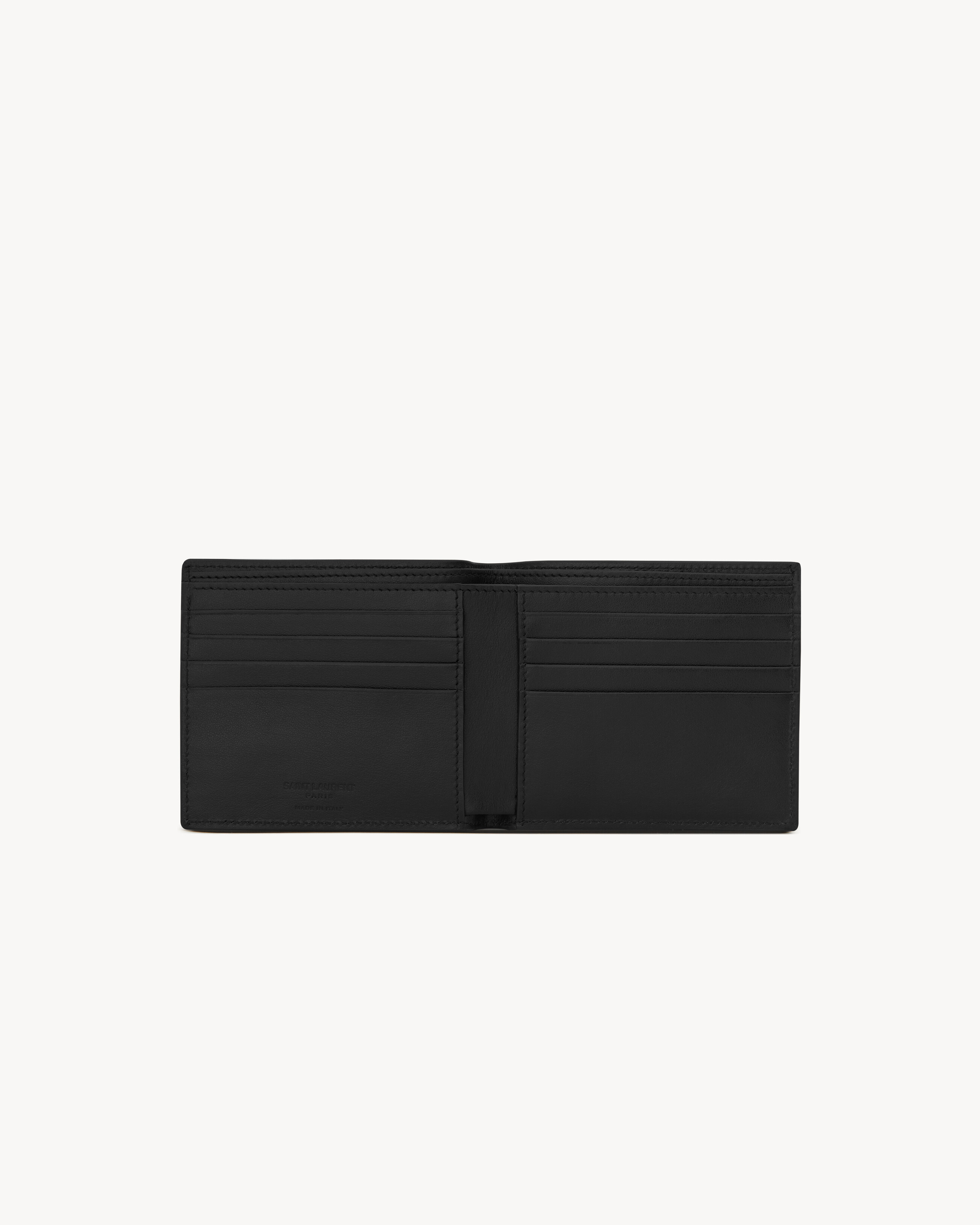 Кошелек SAINT LAURENT PARIS East/West из гладкой кожи, черный — фото 4
