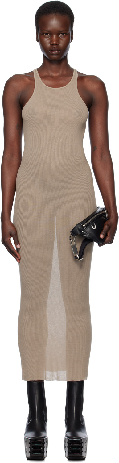 

Платье-макси Hollywood Tank Rick Owens, Taupe
