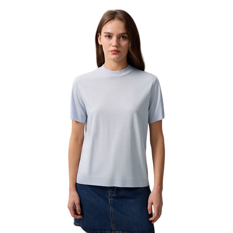 Calvin Klein Футболка с рукавом дроп-шиoulder женская AY9 Misty Blue — фото 4