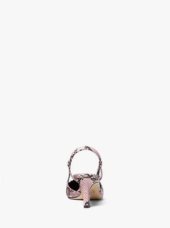 Туфли-Лодочки Alora из кожи с тиснением под змею Michael Kors, розовый — фото 3