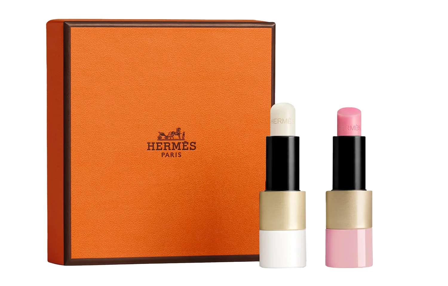 HERMES Бальзам для губ унисекс, Lip Balm 3.5g+Radiant Lip Gloss #27