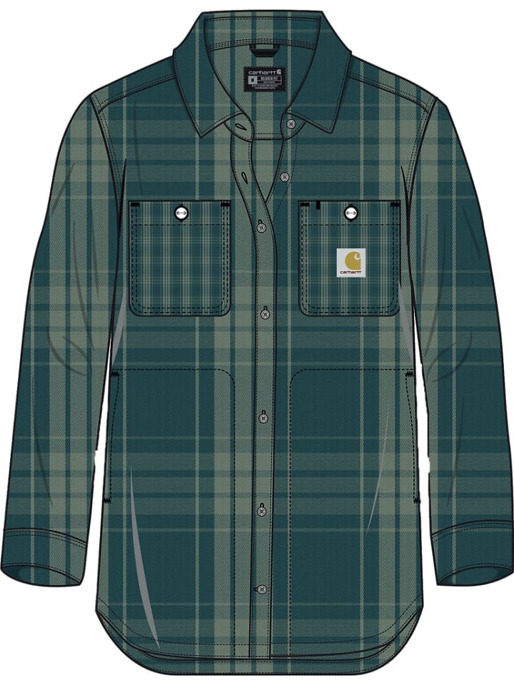 

Куртка "Свободный крой, твил 107136" зеленого цвета CARHARTT