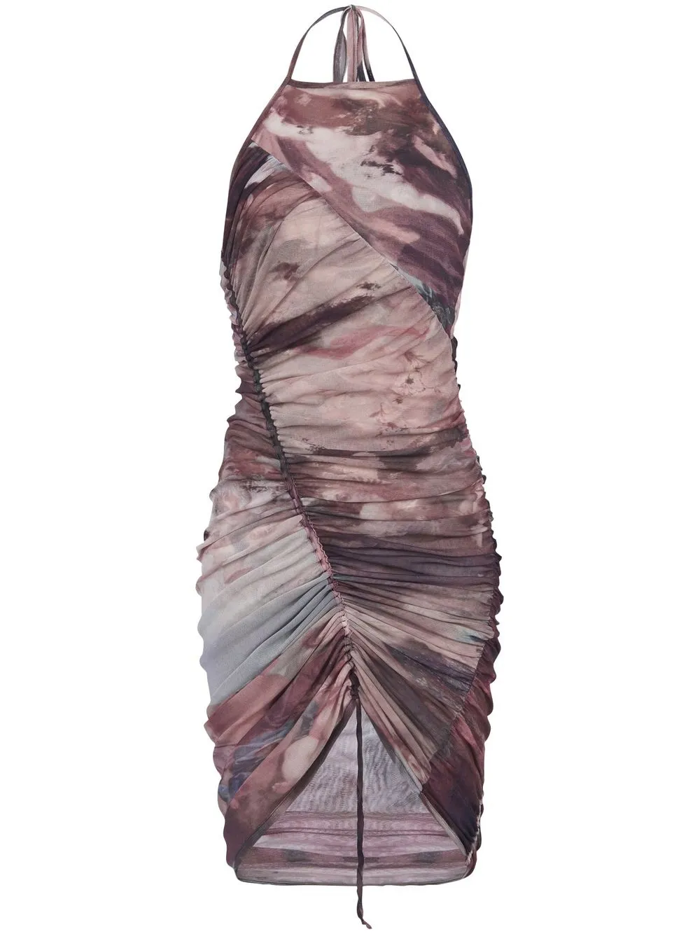 

Короткое платье из тюля BALMAIN, серый