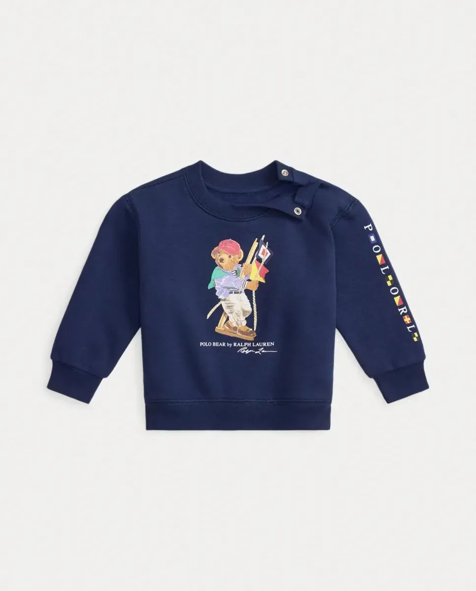 Мягкая толстовка для мальчиков с медведем Поло Polo Ralph Lauren, темно-синий