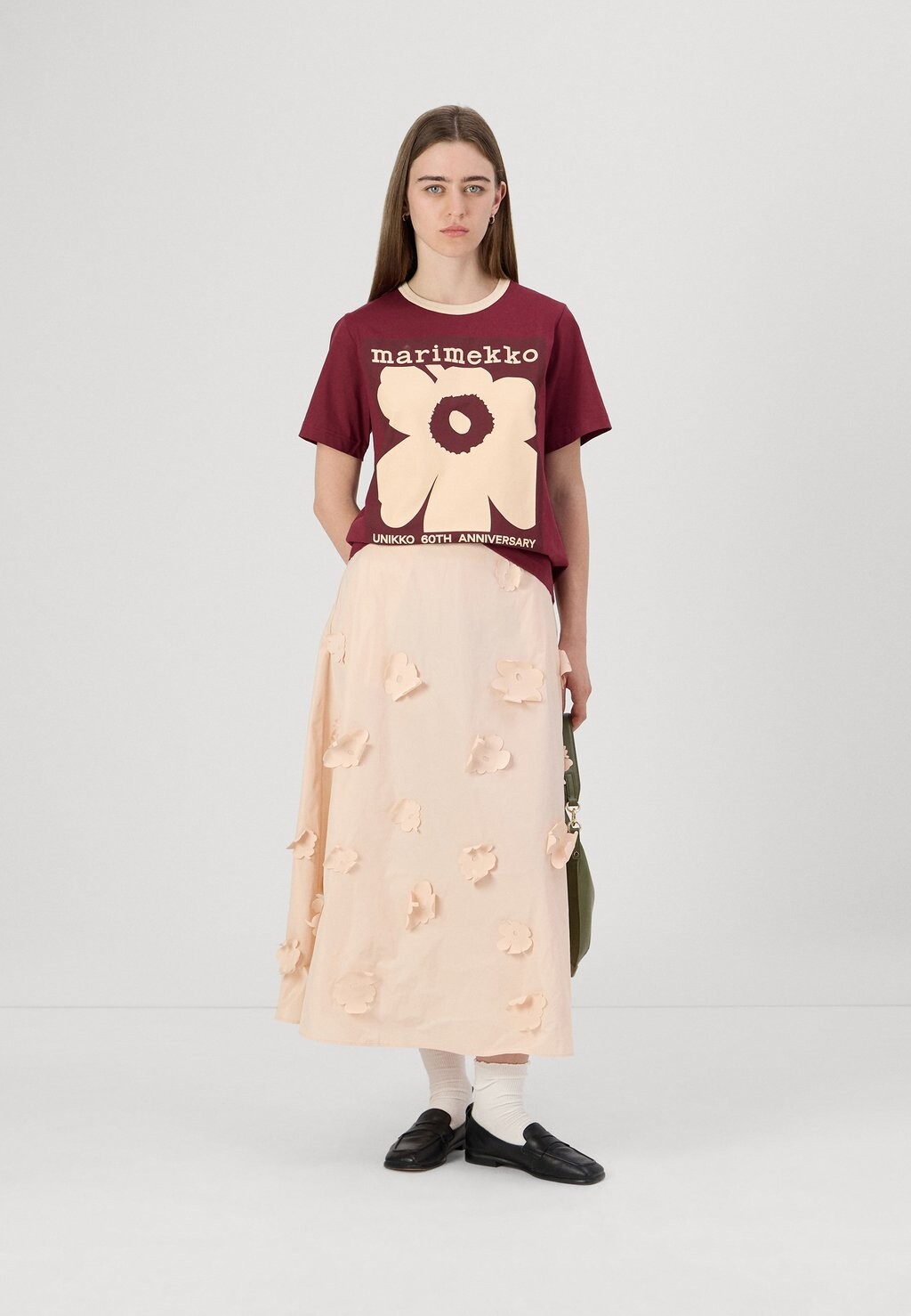 

Юбка А-силуэта KUMARRUS UNIKKO Marimekko, светло-розовый