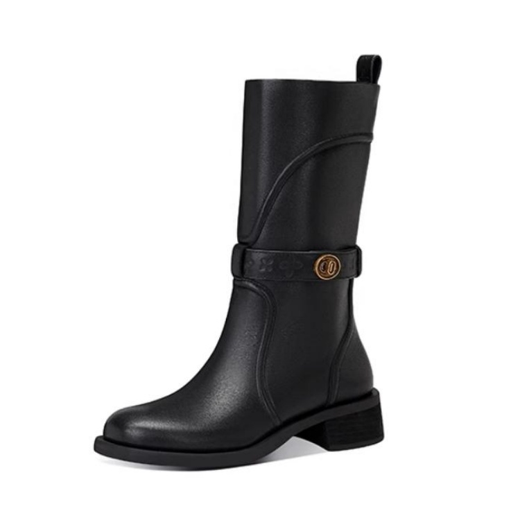 JESSICA SOPHIA Сапоги Cavalier Boots, женские, черные, высотой 4 см