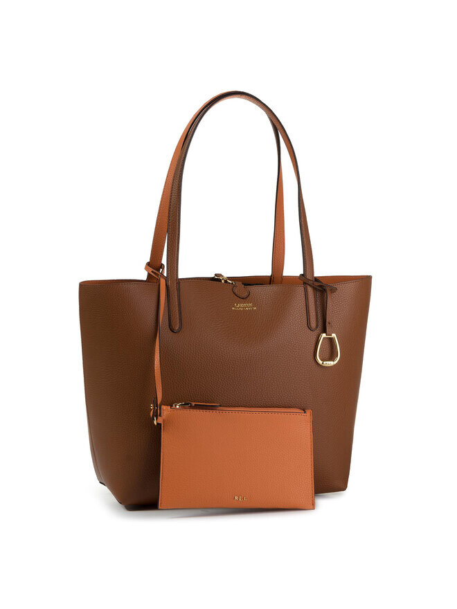 

Сумка LAUREN RALPH LAUREN Rvrsble Tote 431795329002 Orange, оранжевый/коричневый