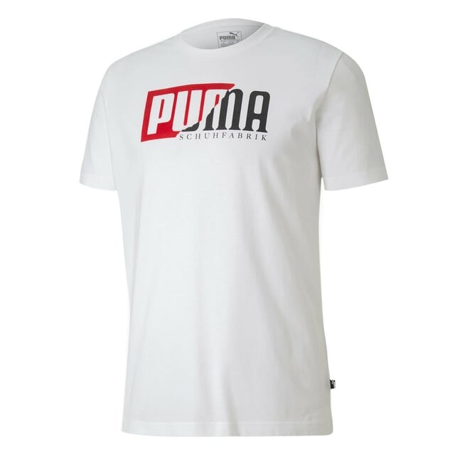 

Мужская футболка с логотипом из флока Puma, белый