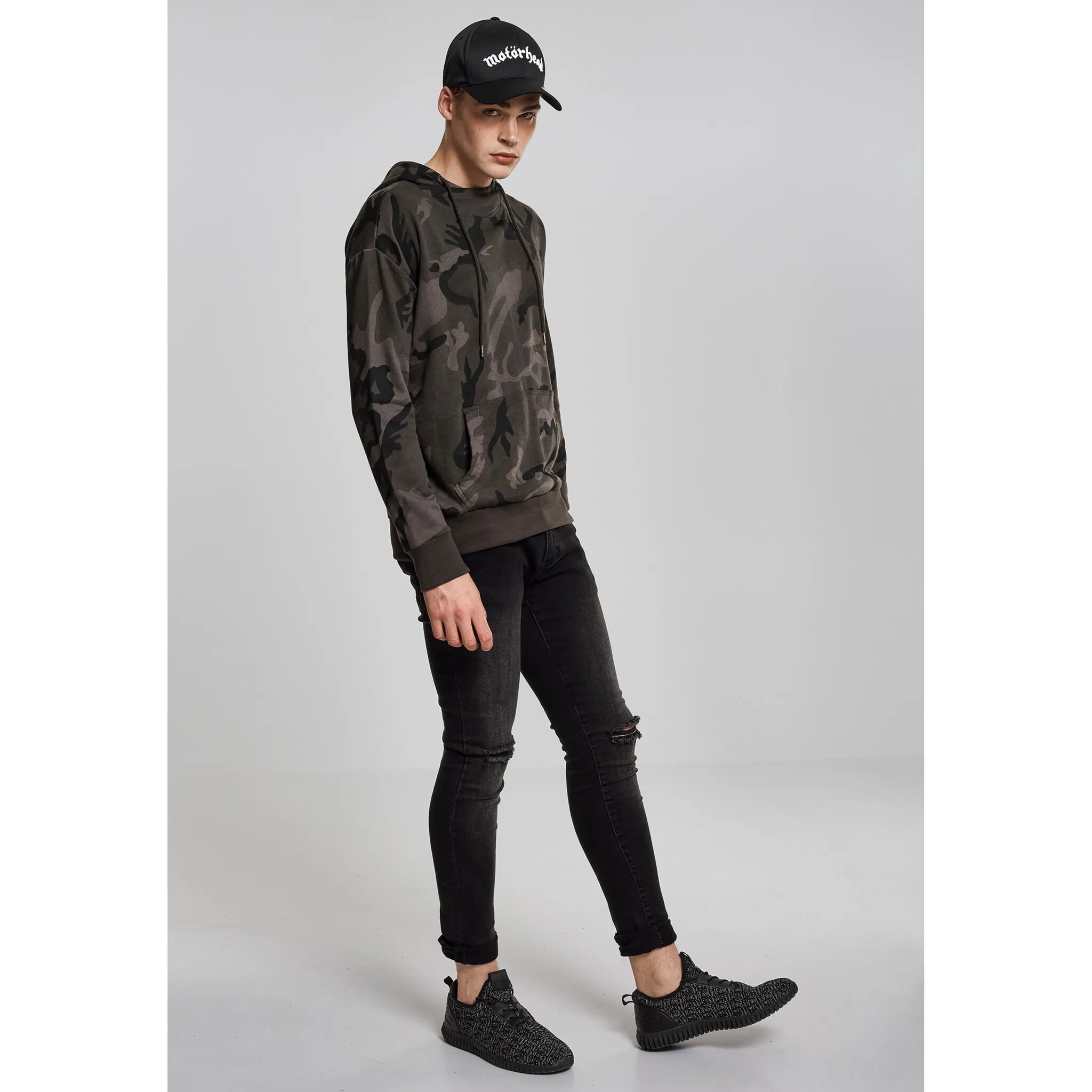 

Толстовка с капюшоном URBAN CLASSICS " Urban Classics Men's High Neck Camo Hoody", цвет Darkcamo