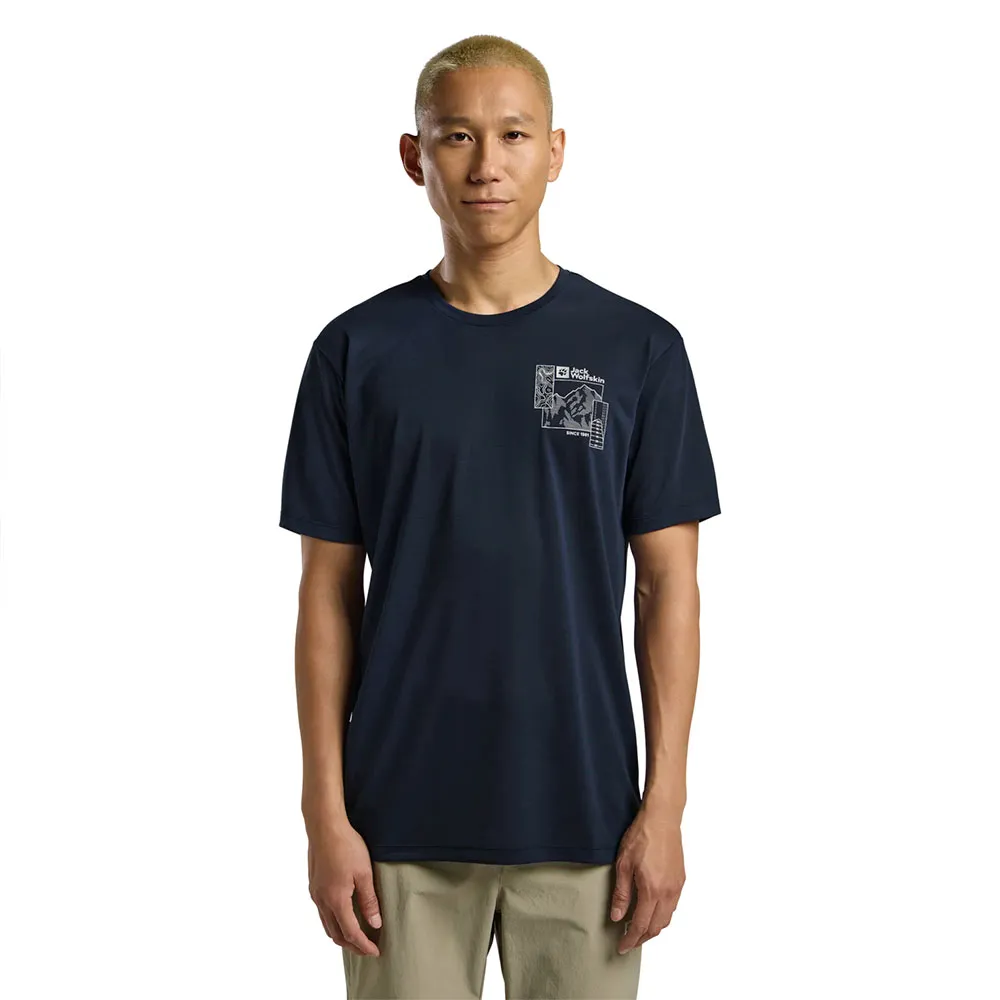 

Футболка с коротким рукавом Jack Wolfskin Vonnan Graphic, синий