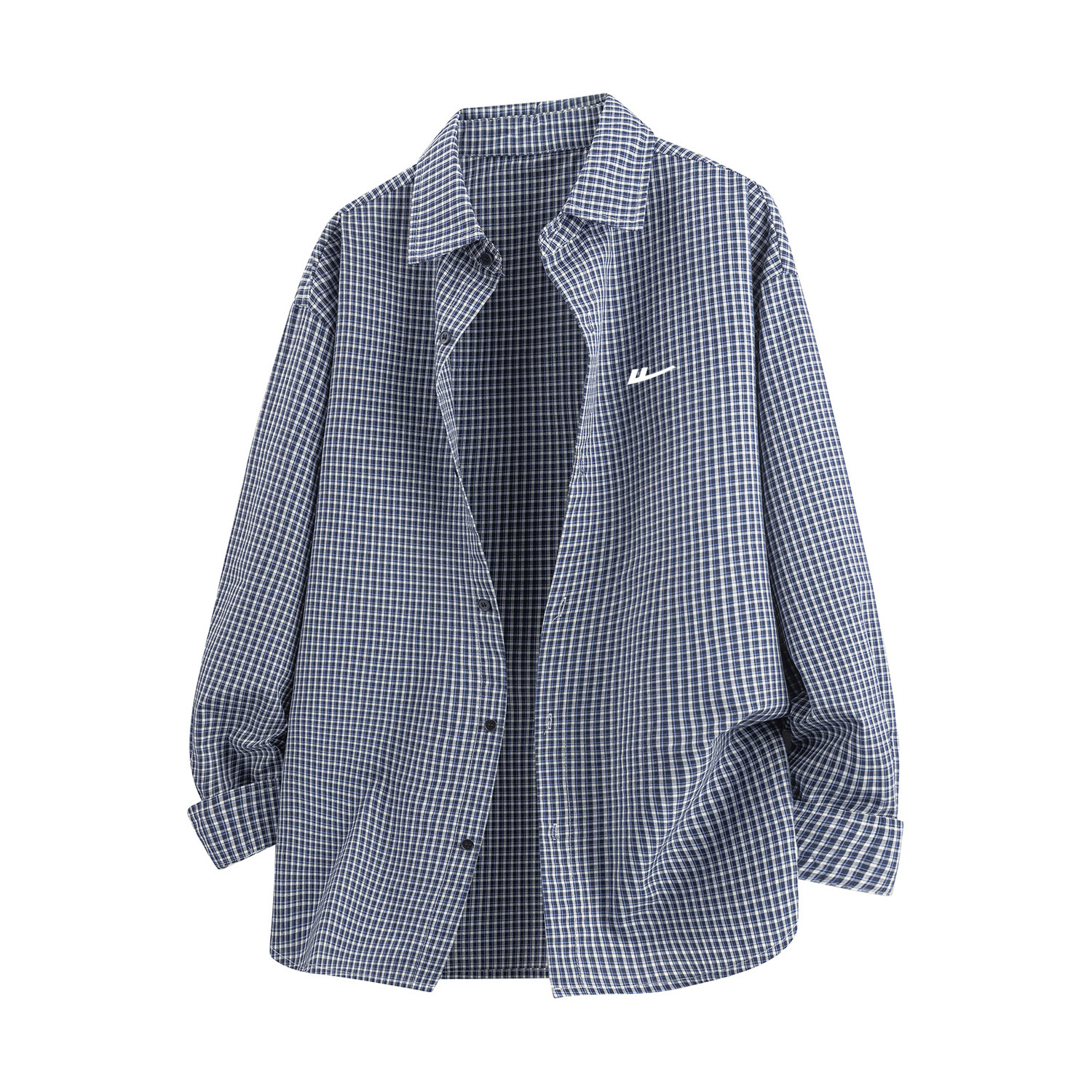 

Рубашка женская Lapel Moderate WARRIOR, темно-синий[free diy brand merch]