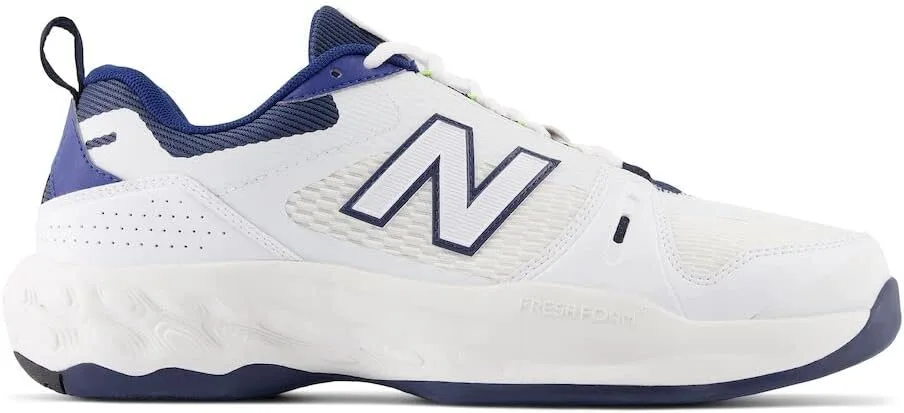 Мужские теннисные кроссовки New Balance Fresh Foam X 1007 V1, белый/темно-синий — фото 3