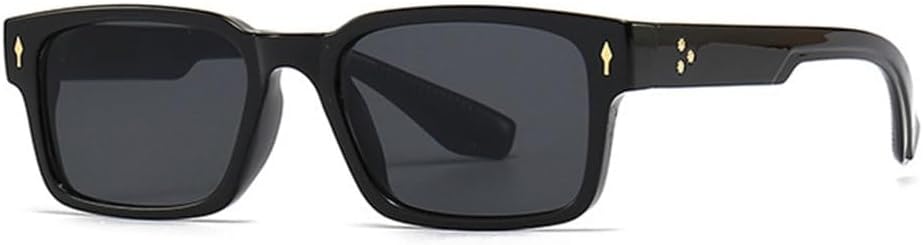 

Винтажные заклепки, мужские панк-солнцезащитные очки квадратной формы, градиентные линзы, защита от УФ-излучения UV400, модные женские солнцезащитные очки класса люкс LJTJTAV, Black Gray