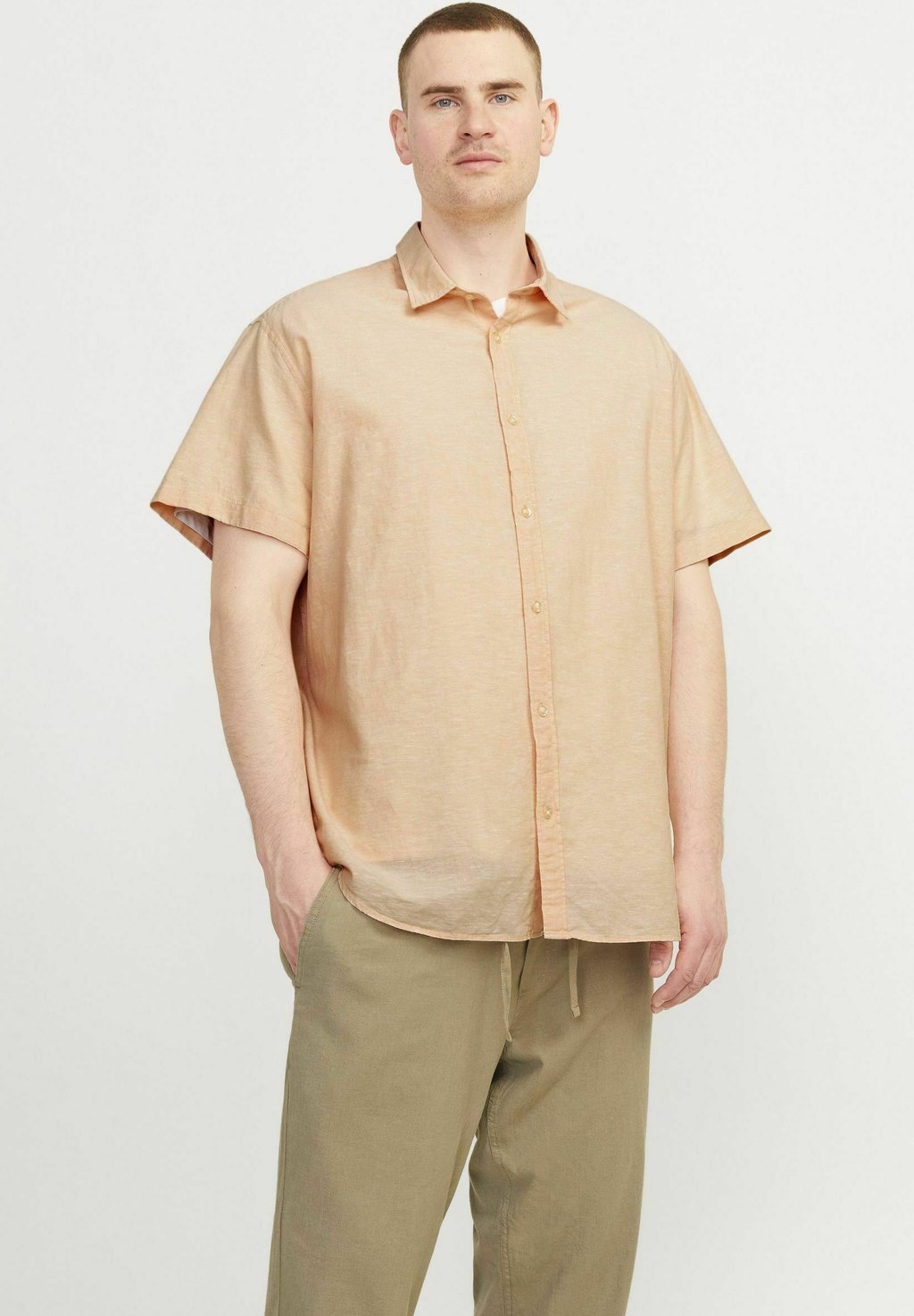 

Рубашка JJELINEN PLUS SHIRT Jack & Jones, абрикос