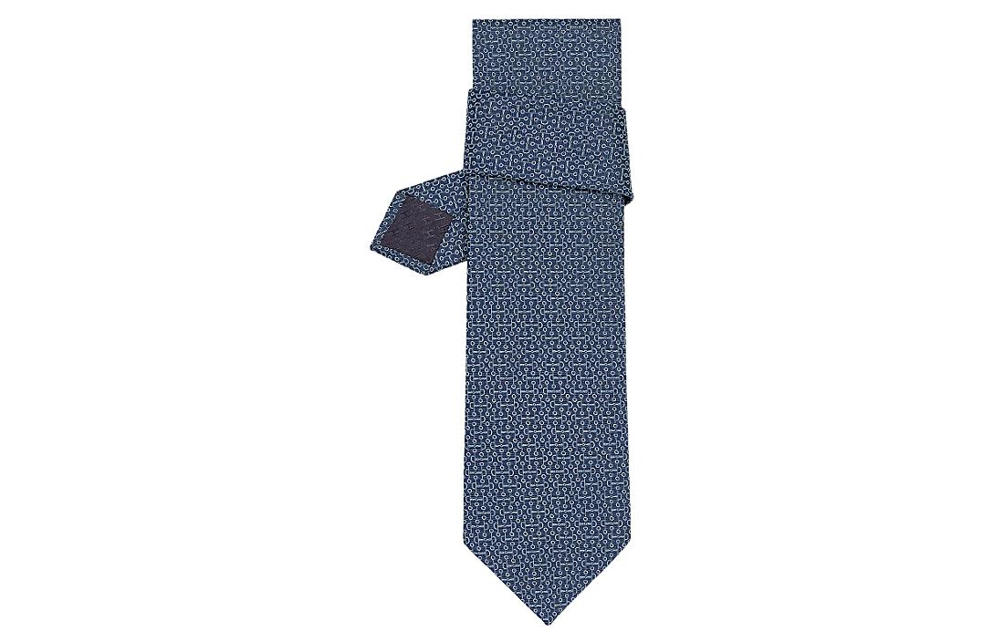 

HERMES Двойной галстук бабочка мужской синий, Blue