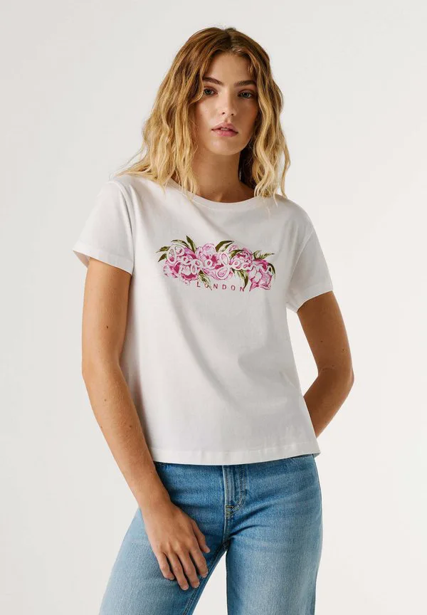 

Футболка с принтом mahina Pepe Jeans, White, Белый, Футболка с принтом mahina Pepe Jeans, White