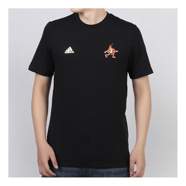 

Футболка 8-bit embroid. round neck printing short sleeve black Adidas, черный