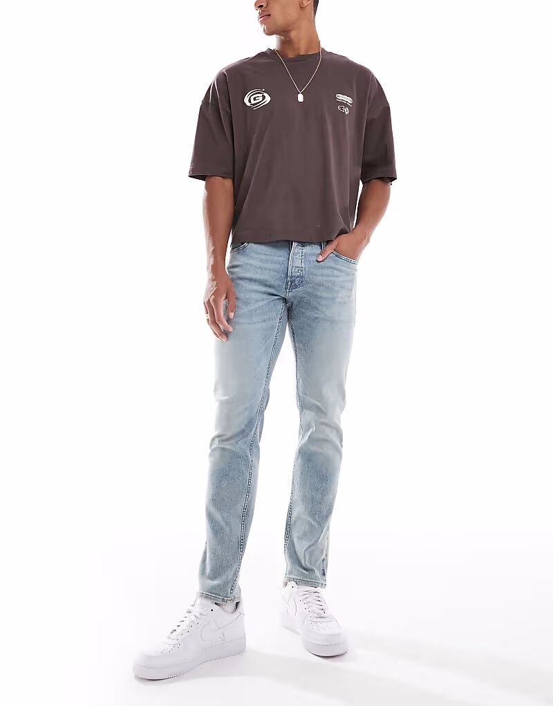 

Джинсы Jack & Jones Glenn slim светло-коричневого цвета