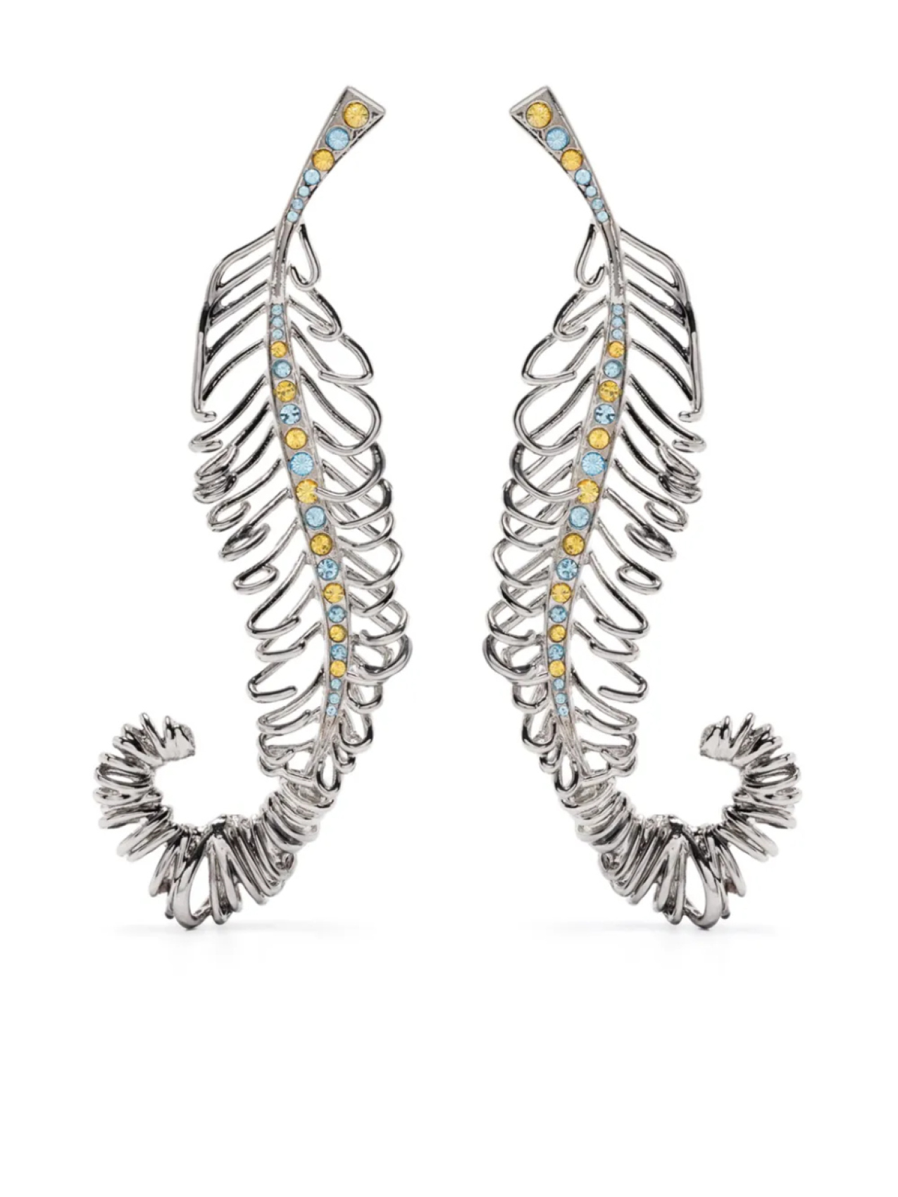 

Серьги «Изогнутые перья» Marni, серебряный