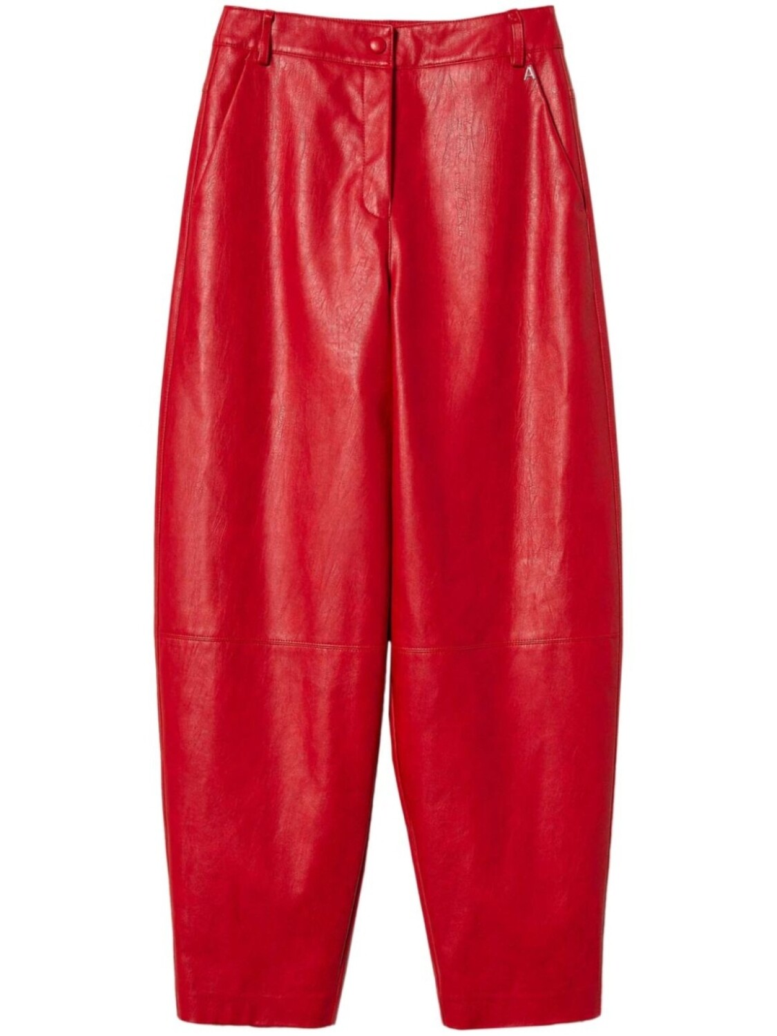 

TWINSET зауженные брюки из искусственной кожи, красный