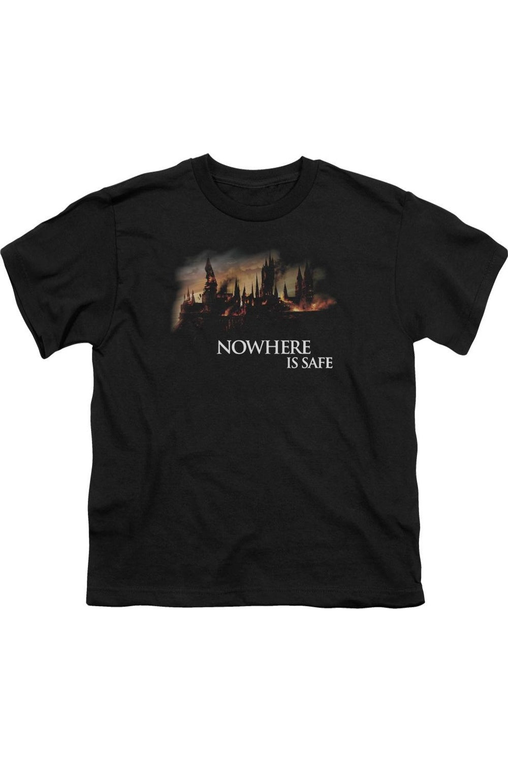 

Футболка с коротким рукавом для детей "Harry Potter: Горящий Хогвартс" Gildan, черный