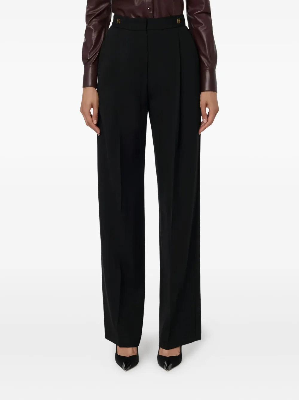 

Брюки со складками Elisabetta Franchi, черный