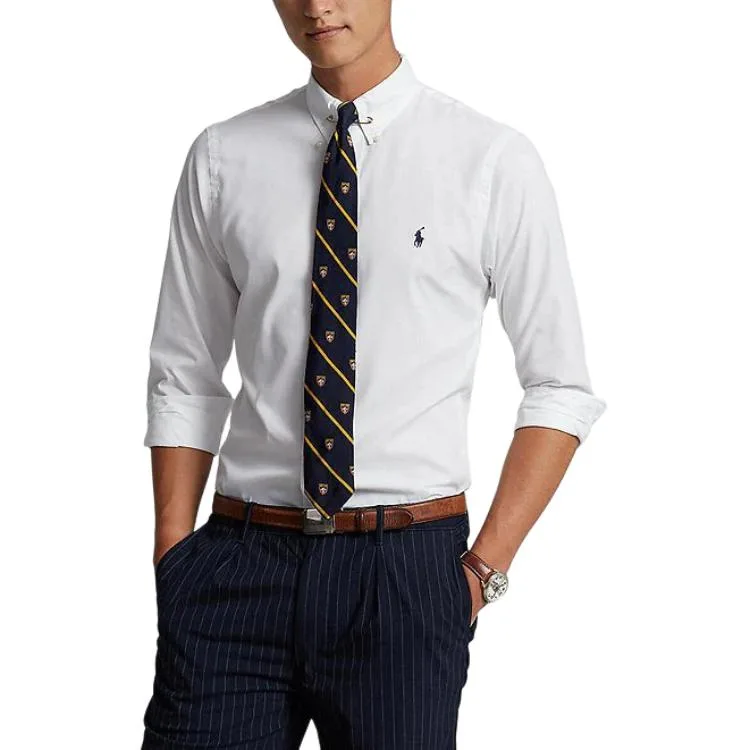 Polo Ralph Lauren Рубашка мужская белая с лацканом Moderate Others — фото 3