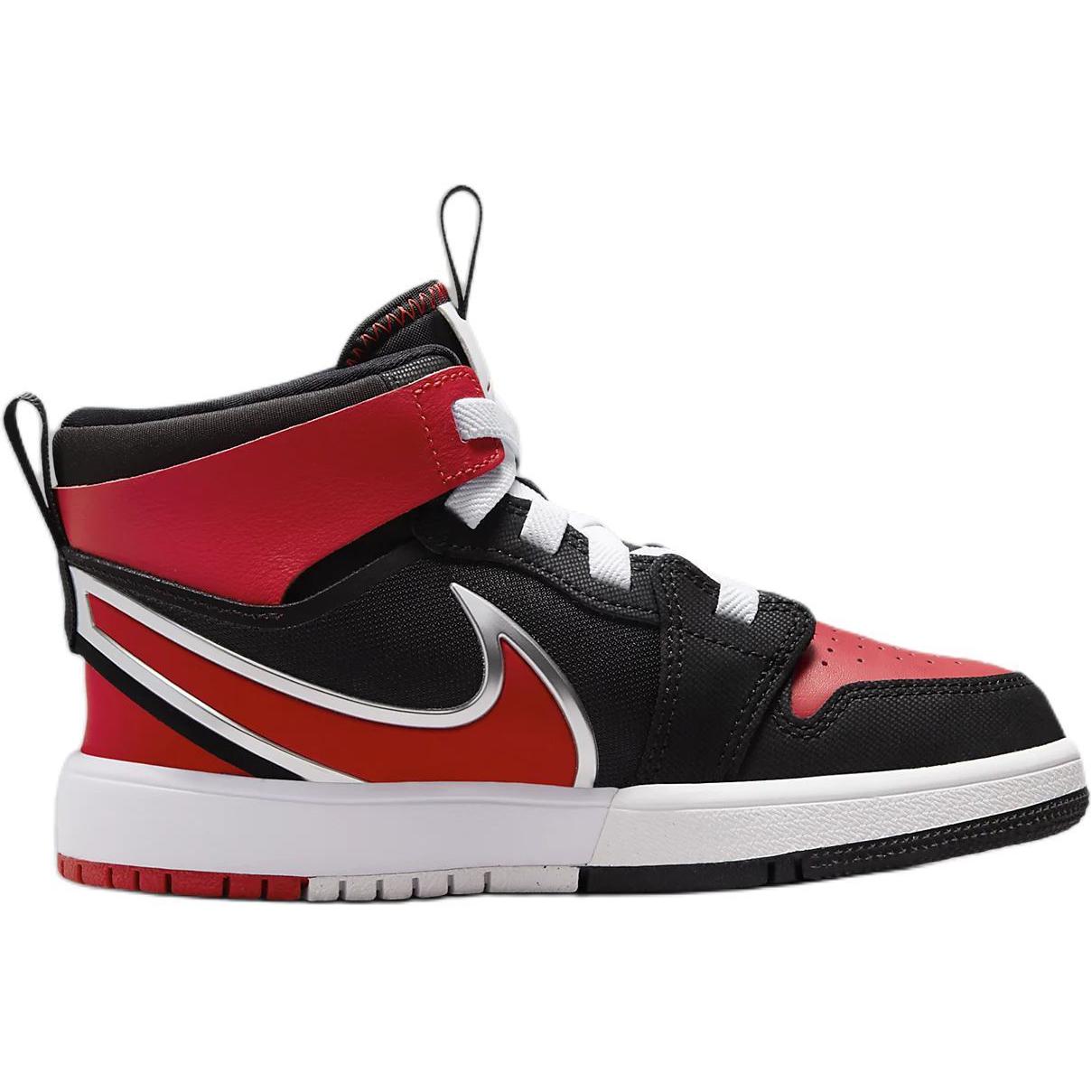 Jordan Air 1 антиударная амортизация высокие детские повседневные кроссовки red black kids' — фото 3