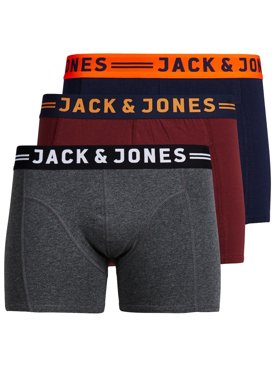 Трусы Jack & Jones Junior Jaclichfield, Grey/Wine Red/Black